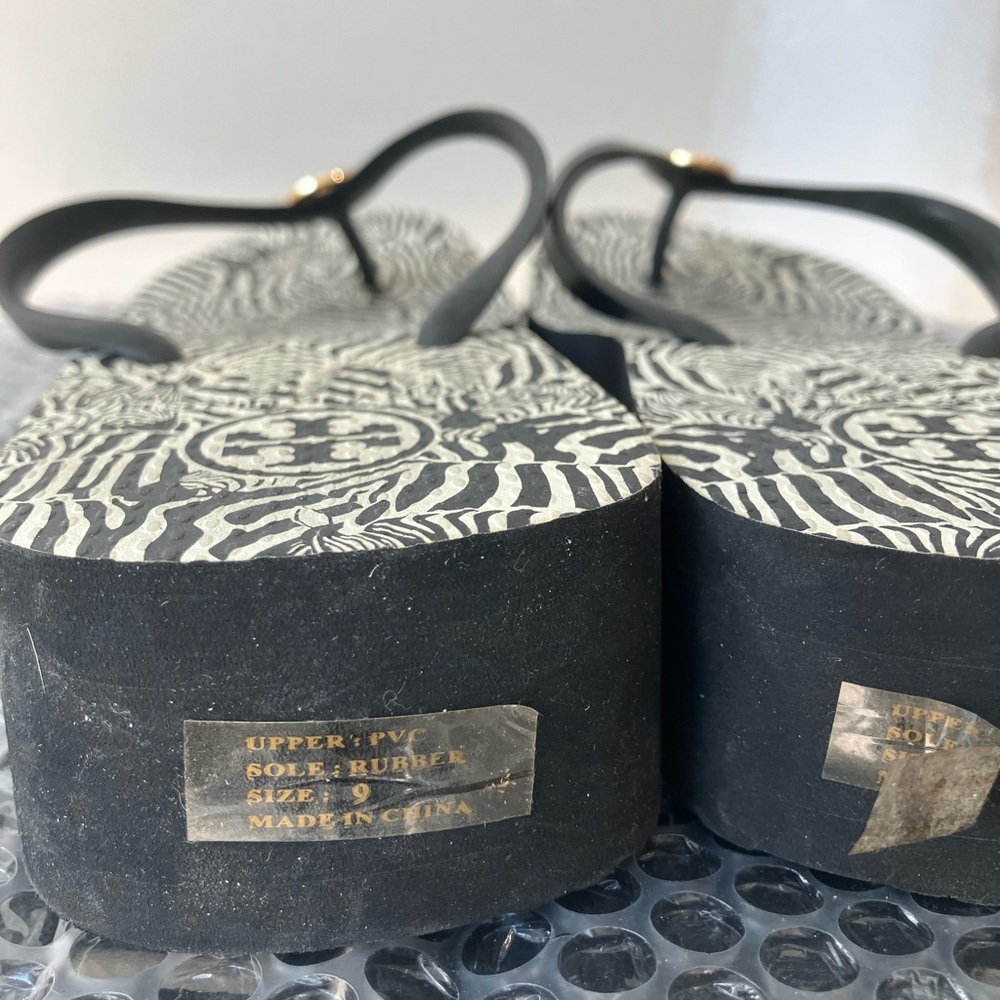 Tory Burch zebra print Platform Sandals